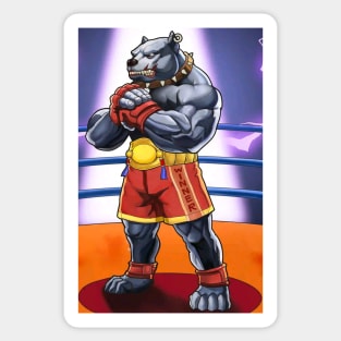 Fighting Bulldog Sticker